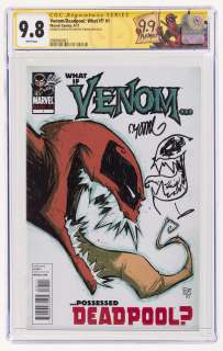 VENOM/DEADPOOL: WHAT IF? #1 APRIL 2011 CGC 9.8 NM/MINT SIGNATURE SERIES WITH SKOTTIE YOUNG SKETCH. | Hake’s