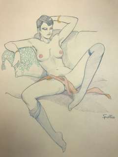 Leone Frollo - original artwork "Le Fauteuille" - Page volante | Catawiki