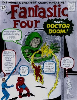 FANTASTIC FOUR # 5 COVER RECREATION 1ST DOCTOR DOOM ORIGINAL COMIC COLOR ART | eBay US (Buy It Now)