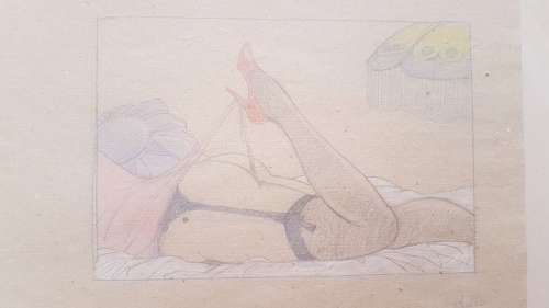 Leone Frollo - illustrazione originale "Fetish" - pubblicata e firmata - Page volante | Catawiki