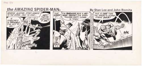THE AMAZING SPIDER-MAN 1980 DAILY STRIP ORIGINAL ART BY JOHN ROMITA SR. | Hake’s