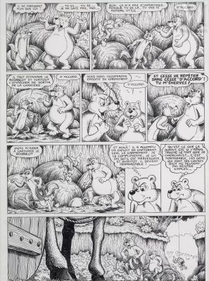 PESCH, Jean-Louis (1928-2023) - Lot 161 - Sylvain & Sylvette, Tome 22, L‘Embuscade, planche 11.