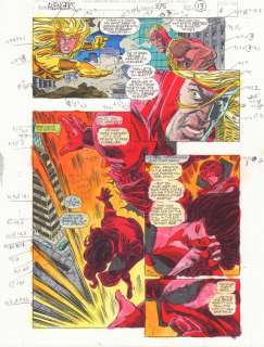 John Kalisz, Steve Epting, Tom Palmer - Avengers #375 P.13 Color Guide Art - Thena, Giant-Man, Ute the Watcher, And Sersi - 1994