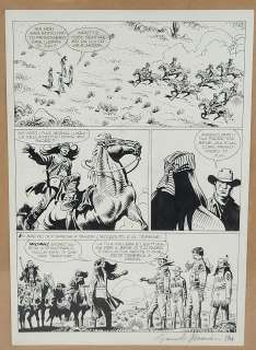 Giancarlo Alessandrini (1950), Tex Willer, Planche Originale N°174 Du Spécial N°20 "Canyon Dorado", Encre de Chine Su Papier, Signée En Bas À Droite, Dim. 42 X 29,5 Cm. |  | misc / divers