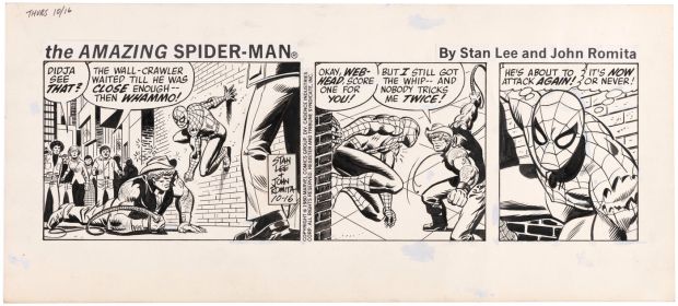 THE AMAZING SPIDER-MAN 1980 DAILY STRIP ORIGINAL ART BY JOHN ROMITA SR. | Hake’s