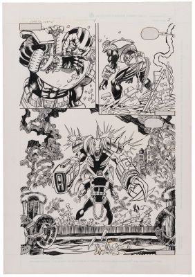 HARDWARE #4 ORIGINAL ART HALF SPLASH PAGE 8 BY DENYS COWAN. | Hake’s