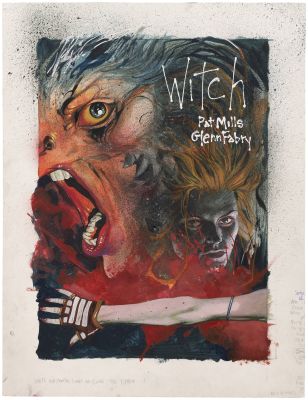 "WITCH" LOT OF FOUR PAINTED ORIGINAL ART BOARDS FOR UNPRODUCED COMIC BY GLENN FABRY. | Hake’s