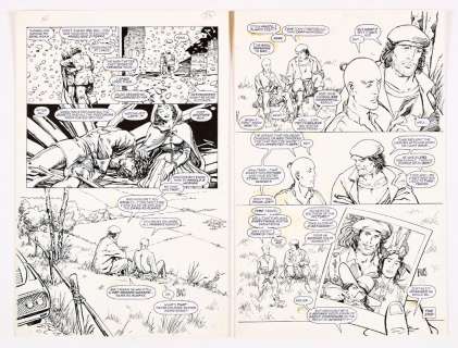Archer and Armstrong #8, pgs 24 & 25 original artwork (1992) drawn and…