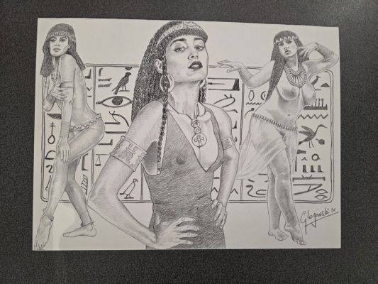 Glogowski , Philippe - illustration originale - "Les filles d’Isis" | Galerie des bulles