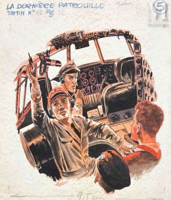 Follet, René (1931-2020) | Lot 107 : Illustration couleur n°5 pour le récit « La dernière patrouille… | Millon