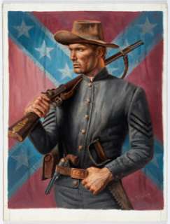 Samson Pollen - Confederate Soldier Painting Original Art (undated).... | Heritage