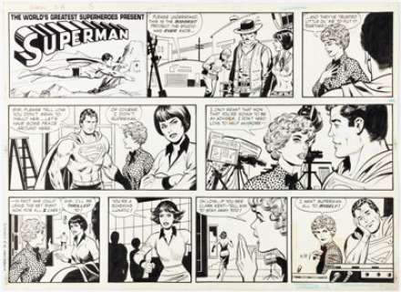George Tuska And Vince Colletta | World’s Greatest Superheroes Present Superman Sunday Comic Strip Original Art date... | Heritage