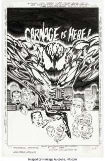 Ron Frenz and Sal Buscema - Amazing Spider-Girl #10 Cover Carnage Original Art (Marvel, 2007)....