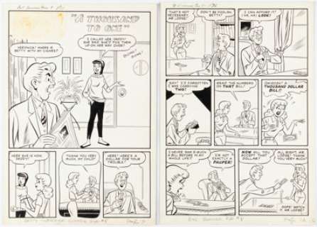 Dan Decarlo | Archie Giant Series Magazine #8 Complete 10-Page Story "A Thousand to One" Original Art (Archie, 1960)... (Total: 10 Original Art) | Heritage
