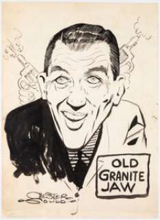 Chester Gould | Old Granite Jaw Caricature of Ed Sullivan Original Art (Custom Drawing, 1957).... | Heritage