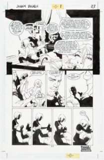 Eduardo Risso And Grant Goleash | Jonny Double #1 Story Page 23 Original Art and Color Art (DC/Vertigo, 1998).... (Total: 2 Original Art) | Heritage