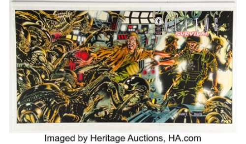Harris, Tony | Tony Harris Aliens: Survival Cover Painting Original Art (Dark Horse, 1998).... | Heritage