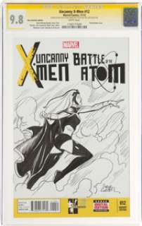 Lieber, Steve - Steve Lieber Uncanny X-Men #12 Cover Sketch Original Art Hero Initiative Edition - Signature Series (Marvel, 2013)...