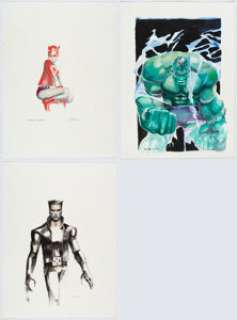 Unidentified artist - superhero sketches - Mielan Zebrowski - Marvel Heroes Illustration Original Art Group of 3 (undated).... (Total: 3 Original Art)
