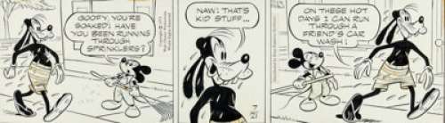 Gottfredson, Floyd | Floyd Gottfredson Mickey Mouse Daily Comic Strip Original Art dated 7-21-1973 (King Features Syndicate, 1973).... | Heritage