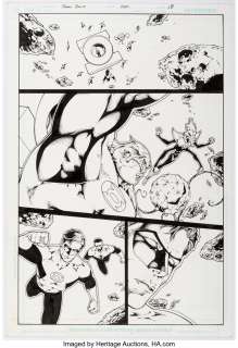 DC Artist - Shane Davis and Sandra Hope Final Crisis: Rage of the Red Lanterns #1 Story Page 18 Original Art (DC, 2008)....