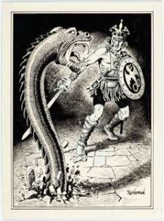 Severin, John | John Severin "Kull and the Dragon" Illustration Original Art (1975).... | Heritage