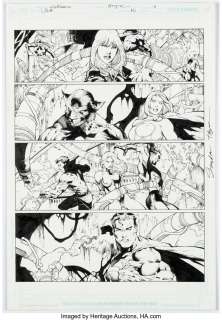 Benes, Ed - Ed Benes and Sandra Hope Justice League of America #10 Story Page 1 Original Art (DC, 2007)....