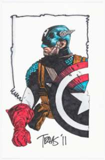 Charest, Travis | Travis Charest - Captain America Illustration Original Art (2011).... | Heritage