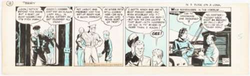 Caniff, Milton | Milton Caniff Terry and the Pirates Daily Comic Strip Original Art dated 10-13-36 Dragon Lady (Chicago Tribune/ N.... | Heritage