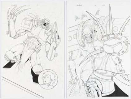 Image Comics artist - Mike Norton, Clint Hilinski, and Clayton Brown Voltron: Defender of the Universe #4 Splash Pages 17 and 22 Origina... (Total: 2 Original Art)