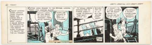 Caniff, Milton | Milton Caniff Terry and the Pirates Daily Comic Strip Original Art dated 1-27-36( News Syndicate, 1936). ... | Heritage