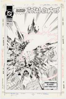 Grummett, Tom - Tom Grummett and Al Vey New Titans #90 Cover Original Art (DC, 1992)....