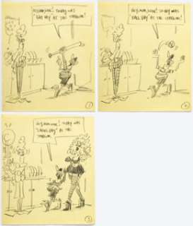 Martin, Don | Don Martin MAD Preliminary 3-Page Baseball Gag Original Art (undated).... (Total: 3 Original Art) | Heritage