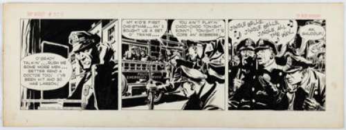 Raymond, Alex | Alex Raymond Rip Kirby Daily Comic Strip Original Art dated 12-25-47 (King Features Syndicate, 1947). ... | Heritage