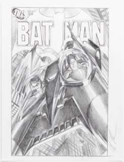 Ross, Alex | Alex Ross Batman Unused Preliminary Cover Original Art (DC, 2007). ... | Heritage