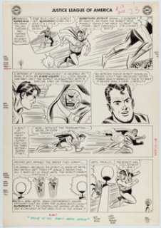 Sekowsky, Mike | Mike Sekowsky and Bernard Sachs Justice League of America #13 Story Page 21 Original Art (DC, 1962).... | Heritage