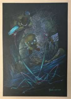 Massimiliano Frezzato  - illustrazione originale "Pinocchio e il Grillo"  cm 32x47 - EO - (2008) | Catawiki