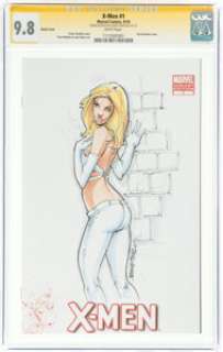 Randy Kintz - X-Men #1 Sketch Cover - Signature Series Original Art (Marvel, 2010) CGC NM/MT 9.8 White pages....