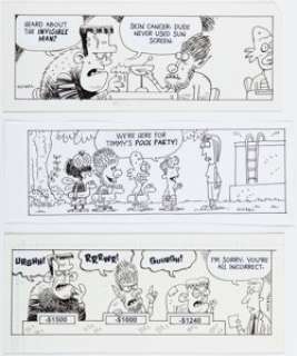 Scott Nickel - Eek! Daily Comic Strip Original Art Group of 3 (Andrews McMeel Syndicate, c. 2010s). (Total: 3 Original Art)