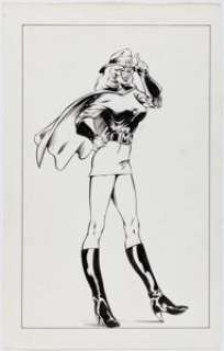 Nick Northey and Jordi Ensign - Good Girl Art Quarterly #10 Miss Masque Pin-Up Original Art (AC Comics, 1992).