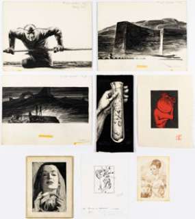 Eddie Jones, G. Barr, and Others - Magazine Illustrations Original Art Group of 8 (c. 1950-1970s). (Total: 8 Original Art) | Heritage