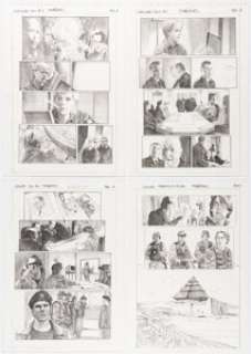 Renato Guedes Stargate SG-1 POW #2 Story Pages 8-14 and Panel Illustration Original Art (Avatar Press, 2004). (Total: 9 Items)