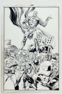 Ivan Reis and Marc Campos Action Comics #824 Splash Page 5 Original Art (DC, 2005).