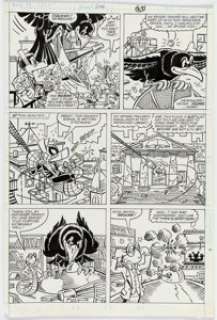 Ron Zalme and Pierre Fournier Marvel Tales #206 Spider-Ham Story Page 2 Original Art (Marvel, 1987).