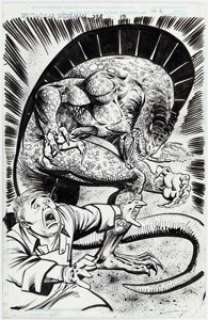 Sal Buscema and John Stanisci The Spectacular Spider-Man #238 The Lizard Splash Page 15 Original Art (Marvel, 1996).