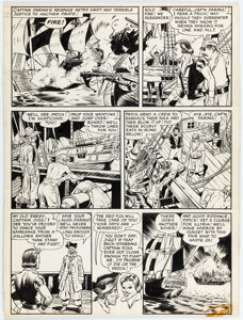 Reed Crandall and Les Zakarin Buccaneers #27 Captain Daring Story Page 2 Original Art (Quality Comics, 1951).