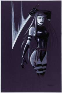 Micah Gunnell - Psylocke Illustration Original Art (2010).