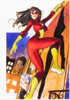 Gerald Parel - Spider-Woman Illustration Original Art (c. 2021). | Heritage