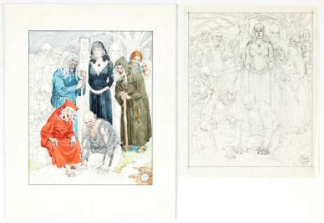 Johnny Craig - EC Horror Hosts and Fiends Illustration Preliminary Artwork Original Art Group of 2 (1991). (Total: 2 Original Art) | Heritage