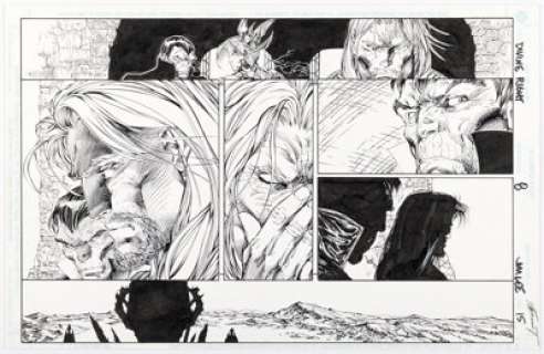 Jim Lee and Richard Bennett Divine Right #8 Story Page 15 Original Art (Image, 1999).